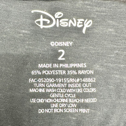 Disney Torrid 4D Marie V-Neck Mesh Top Black Womens 2X 18-20 Short Sleeve Shirt