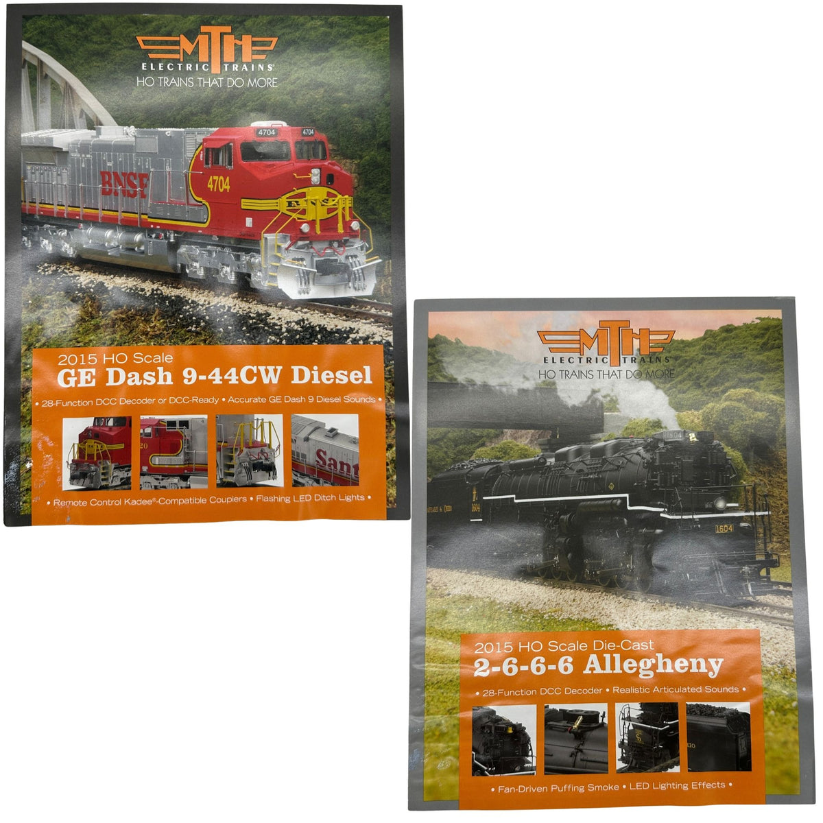 MTH Electric Trains HO Scale Model Train Brochures 2015-16 Editions Collectible