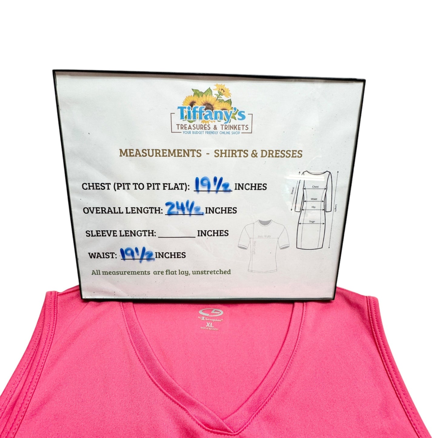 Champion Athletic Performance Tank Top Womens XL Pink Sleeveless Wicking Fabric