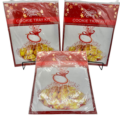 Kringles Kitchen Cookie Tray Kits 12 Cellophane Bags 12 Trays 12 Gift Tags/Ties