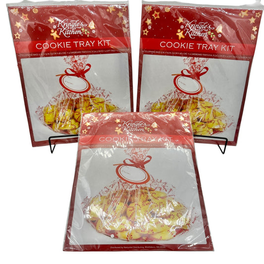 Kringles Kitchen Cookie Tray Kits 12 Cellophane Bags 12 Trays 12 Gift Tags/Ties