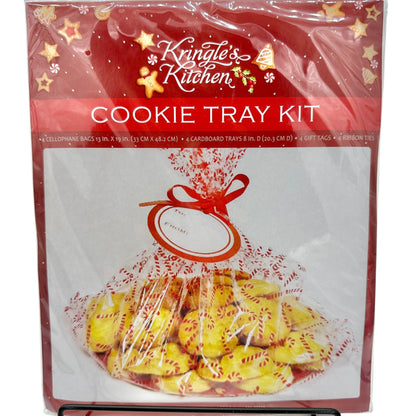 Kringles Kitchen Cookie Tray Kits 12 Cellophane Bags 12 Trays 12 Gift Tags/Ties
