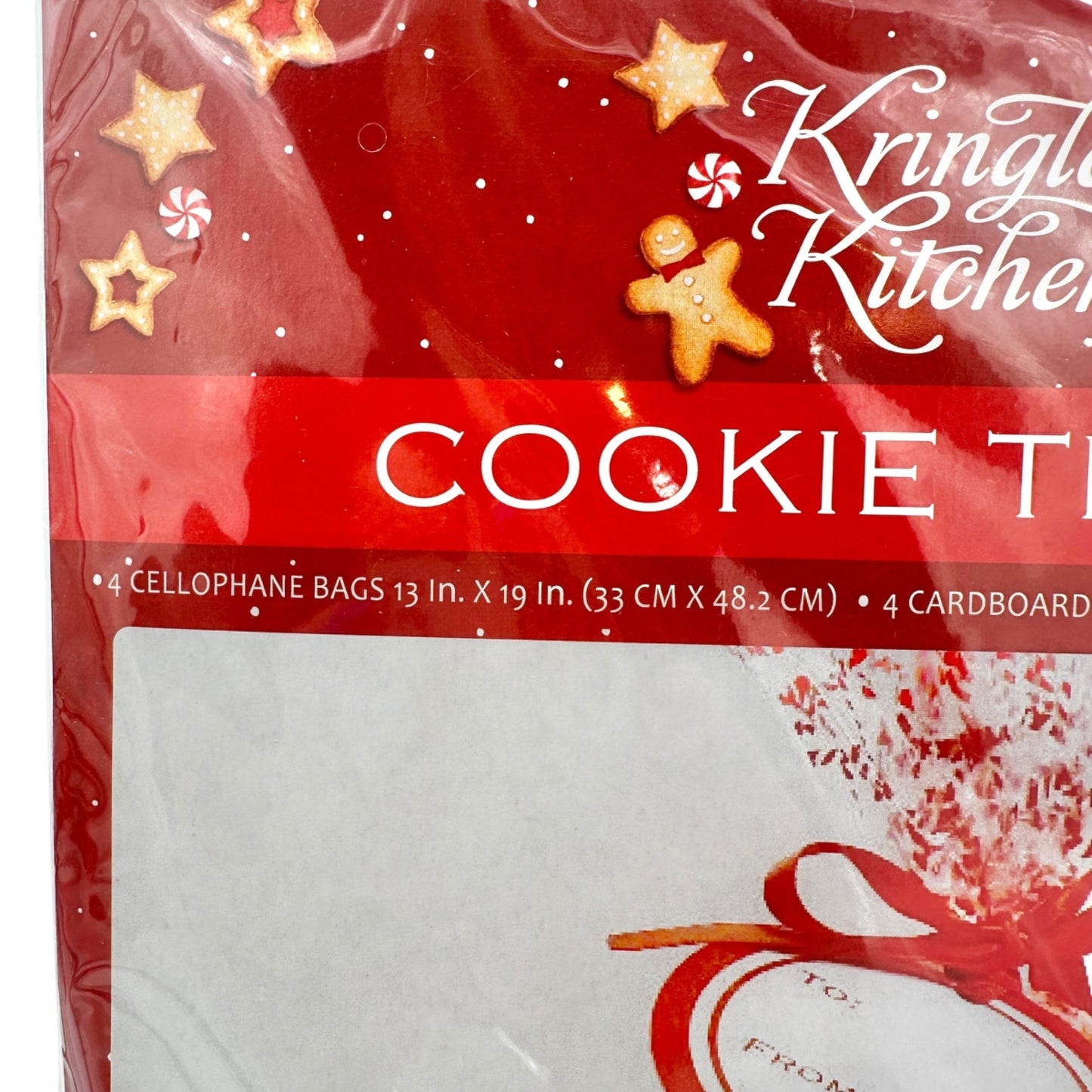 Kringles Kitchen Cookie Tray Kits 12 Cellophane Bags 12 Trays 12 Gift Tags/Ties