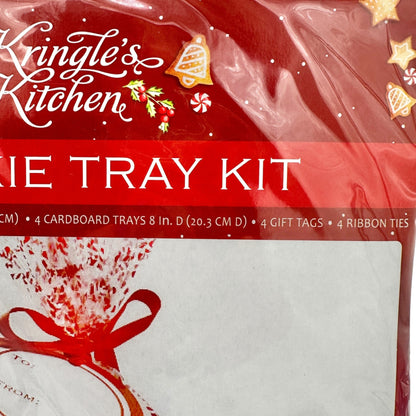 Kringles Kitchen Cookie Tray Kits 12 Cellophane Bags 12 Trays 12 Gift Tags/Ties