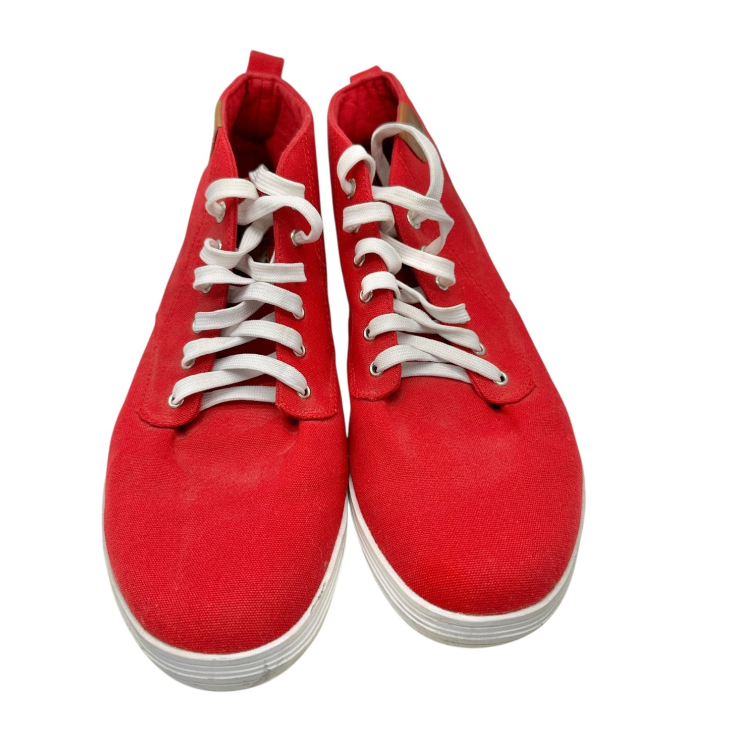 Vlado Footwear High-Top Sneakers Mens Size 13 Red Canvas White Laces