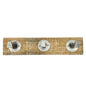 Rustic Wood Wall Mounted Coat or Hat Rack With 3 Hammered Metal Hooks