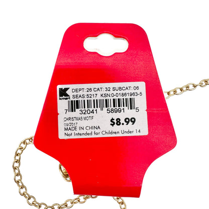 Festive Gold Chain Necklace Glittery Christmas Light Bulb Charms 2017 Design