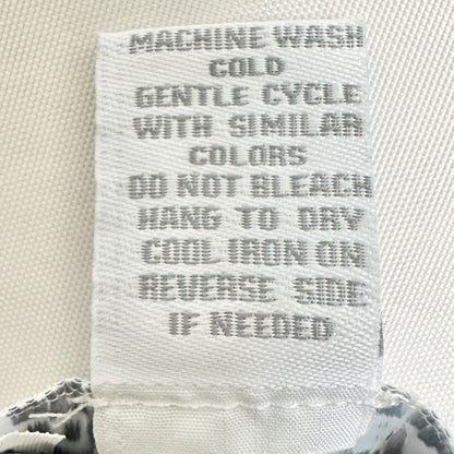 Love Streak Fitted Top Womens Size S Metallic Silver Short Sleeve Shiny Silky