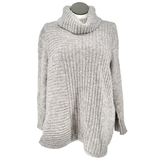 db Established 1962 Cowl Neck Sweater Womens 2X with Side Zippers Light Gray LS