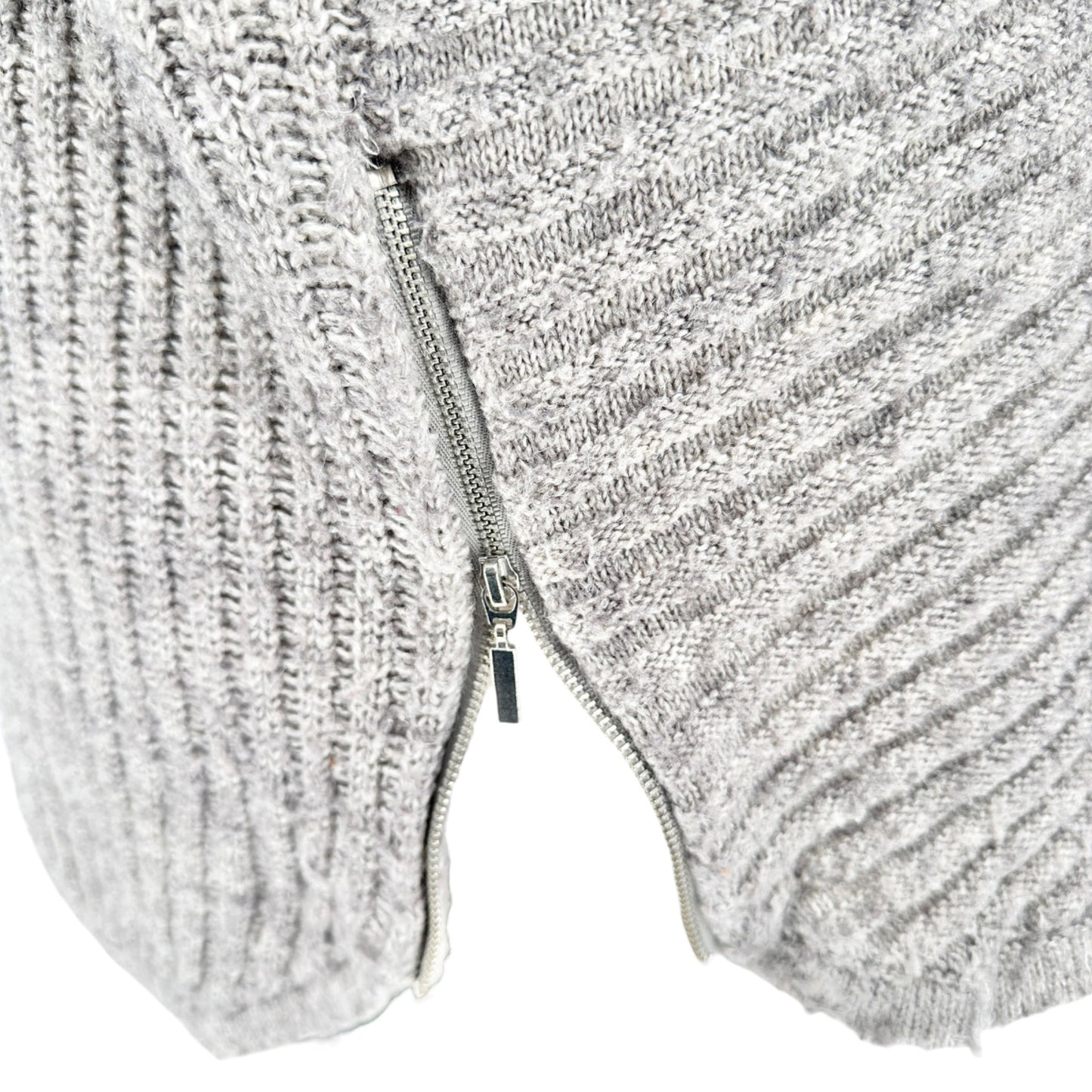 db Established 1962 Cowl Neck Sweater Womens 2X with Side Zippers Light Gray LS