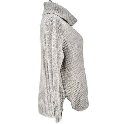 db Established 1962 Cowl Neck Sweater Womens 2X with Side Zippers Light Gray LS