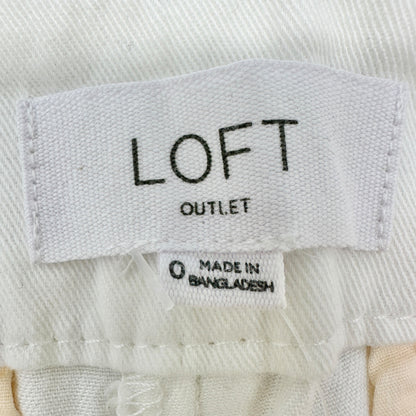 Loft Outlet 6 inch Shorts Womens Size 0 White Cotton Blend NEW