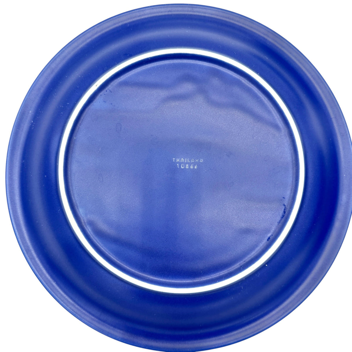 Set Of 3 Ceramic Plates TWO 11 inch Dinner and ONE 8 inch Dessert Solid Blue