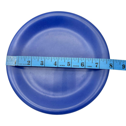Set Of 3 Ceramic Plates TWO 11 inch Dinner and ONE 8 inch Dessert Solid Blue