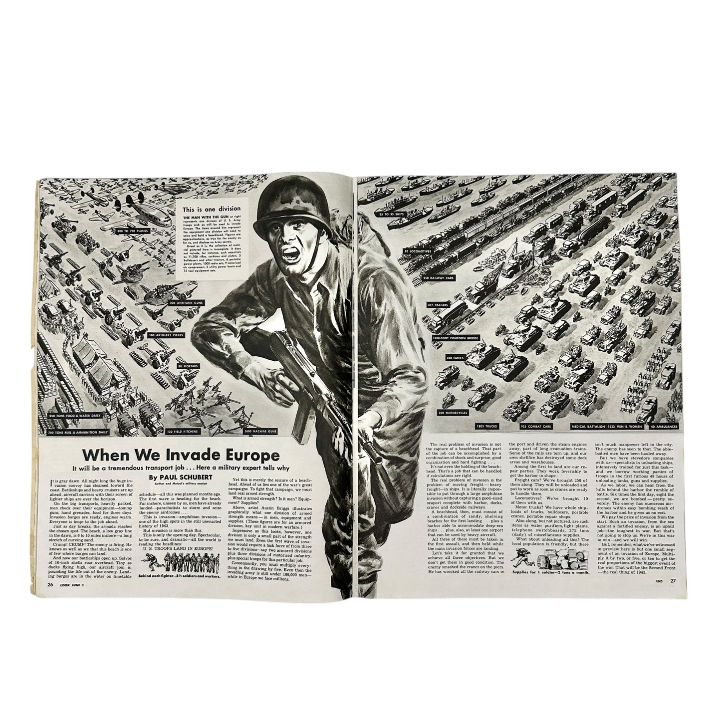 Look Magazine June 1 1943 General Patton WWII Cover Historical Ads and Articles