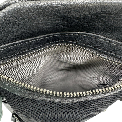 Genuine Leather Black Sling Backpack With Adjustable Strap Spikes & Sparrow