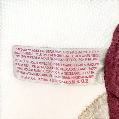 No Boundaries Maxi Skirt Womens S 3-5 Burgundy Smocked Waistband and Front Slits