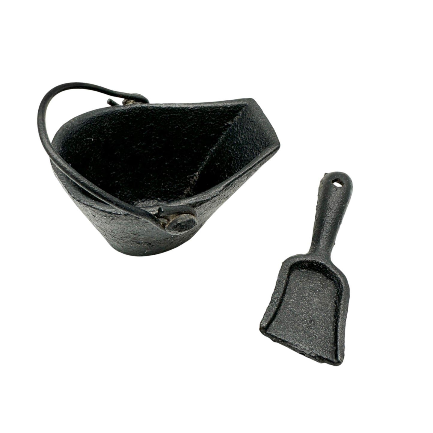 Blue Bird Vintage Cast Iron Toy Stove With Coal Bucket & Shovel 6” H Collectible