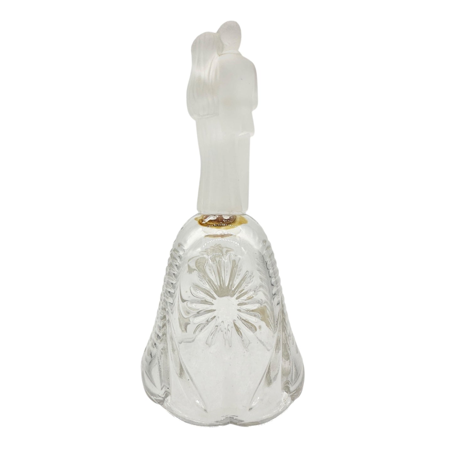 Vintage Artmark Lead Crystal Wedding Bell Bride Groom Figurine W. Germany 5"H
