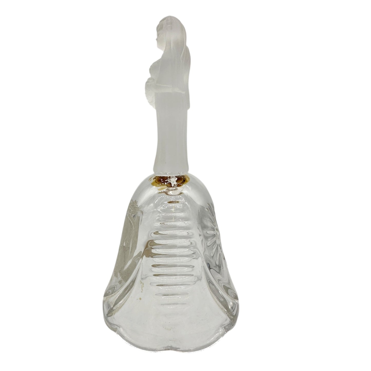 Vintage Artmark Lead Crystal Wedding Bell Bride Groom Figurine W. Germany 5"H