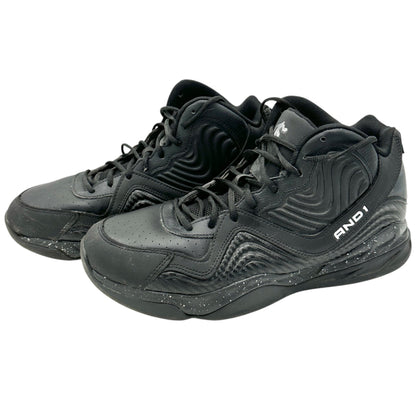 AND1 Mens Black High Top Basketball Shoes Size 12 Synthetic Non-Marking Sole