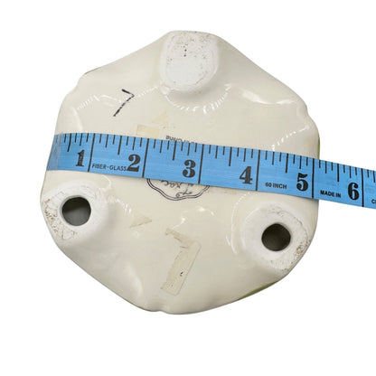 Tracy Porter Hand Painted Holiday Candle Holder Holly and Snowflake 9 inch Tall