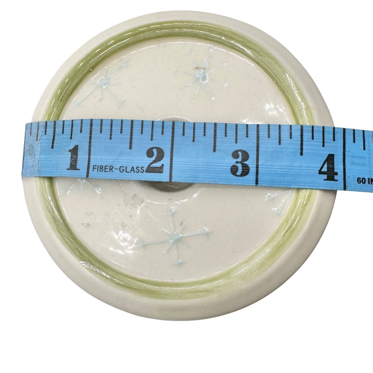 Tracy Porter Hand Painted Holiday Candle Holder Holly and Snowflake 9 inch Tall