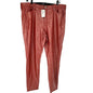 Torrid Faux Leather Pants Womens Size 16S Brown High Rise Skinny Fit Pockets NWT