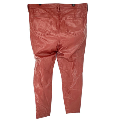 Torrid Faux Leather Pants Womens Size 16S Brown High Rise Skinny Fit Pockets NWT