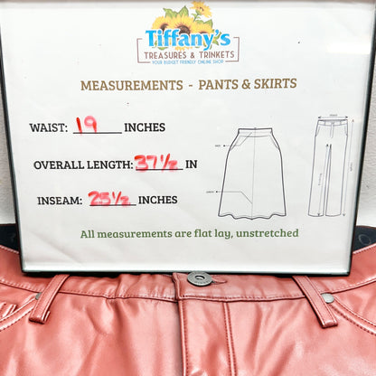 Torrid Faux Leather Pants Womens Size 16S Brown High Rise Skinny Fit Pockets NWT