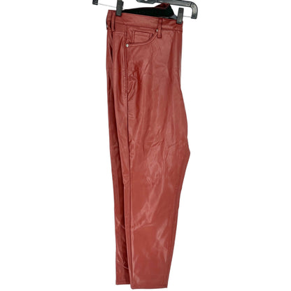 Torrid Faux Leather Pants Womens Size 16S Brown High Rise Skinny Fit Pockets NWT