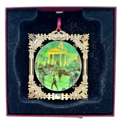 Timber Ridge School 2004 Mort Künstler After The Snow Ornament Ltd Ed Winchester