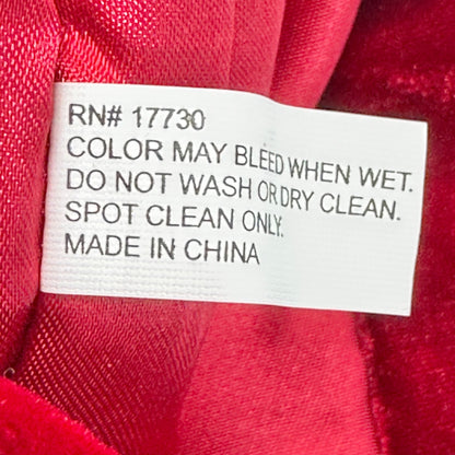 Red Velvet Christmas Stocking With Tassels and Folded Cuff 20" Long 9" Wide