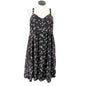 Torrid 2 Mini Dress Womens 2X 18-20 Flamingo Print Black Lace Up Back Fit+Flare