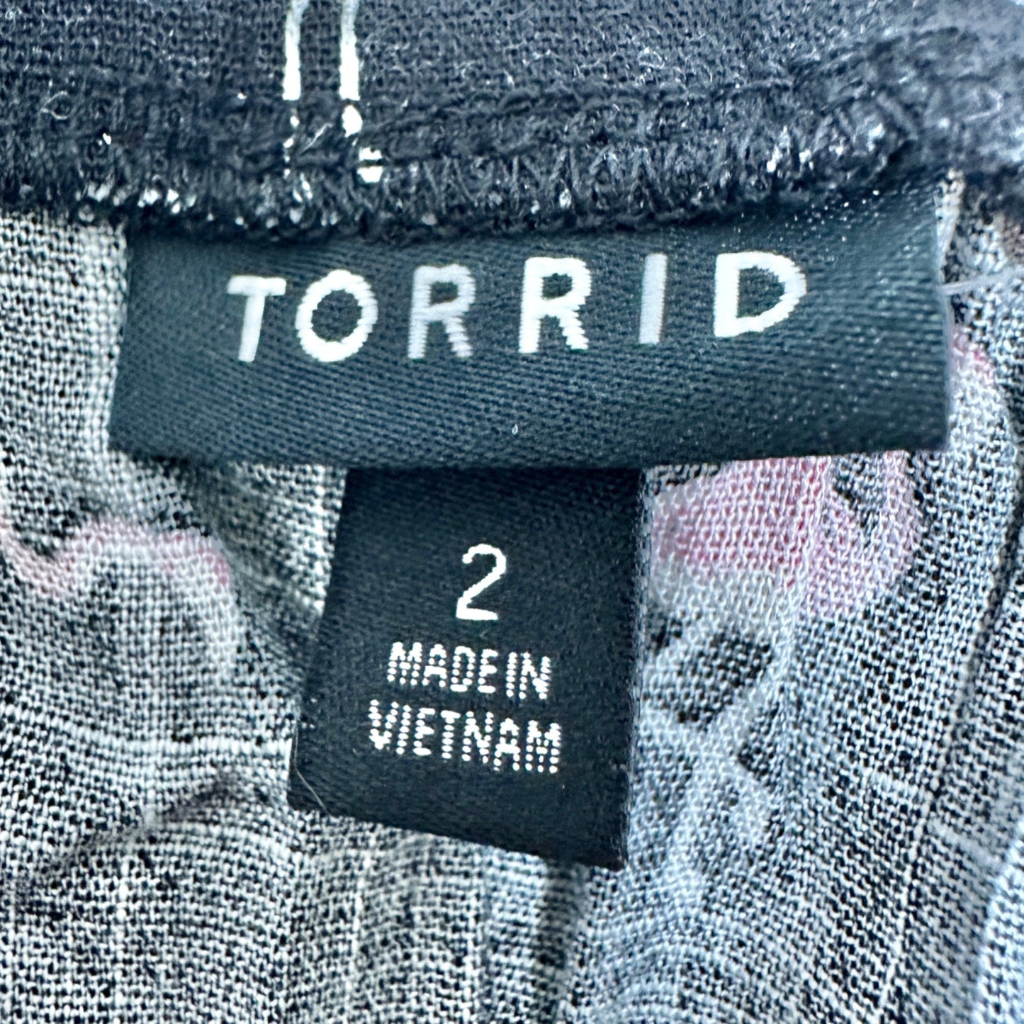 Torrid 2 Mini Dress Womens 2X 18-20 Flamingo Print Black Lace Up Back Fit+Flare