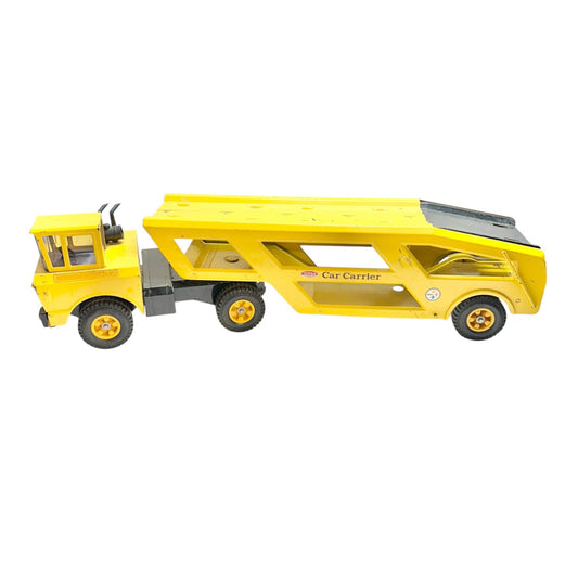 Vintage 1970s Tonka Yellow Metal Car Carrier Truck Toy 2pcs Working Parts