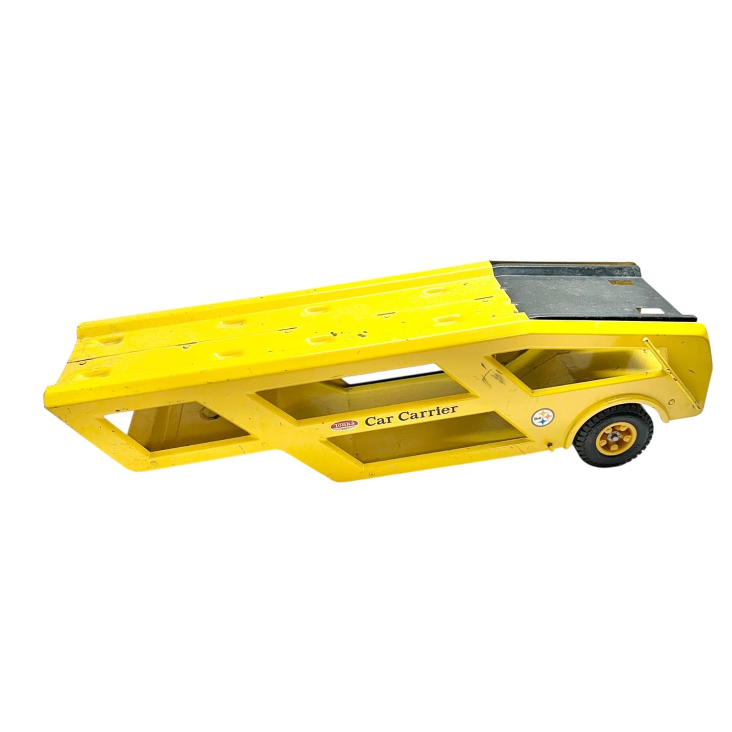 Vintage 1970s Tonka Yellow Metal Car Carrier Truck Toy 2pcs Working Parts