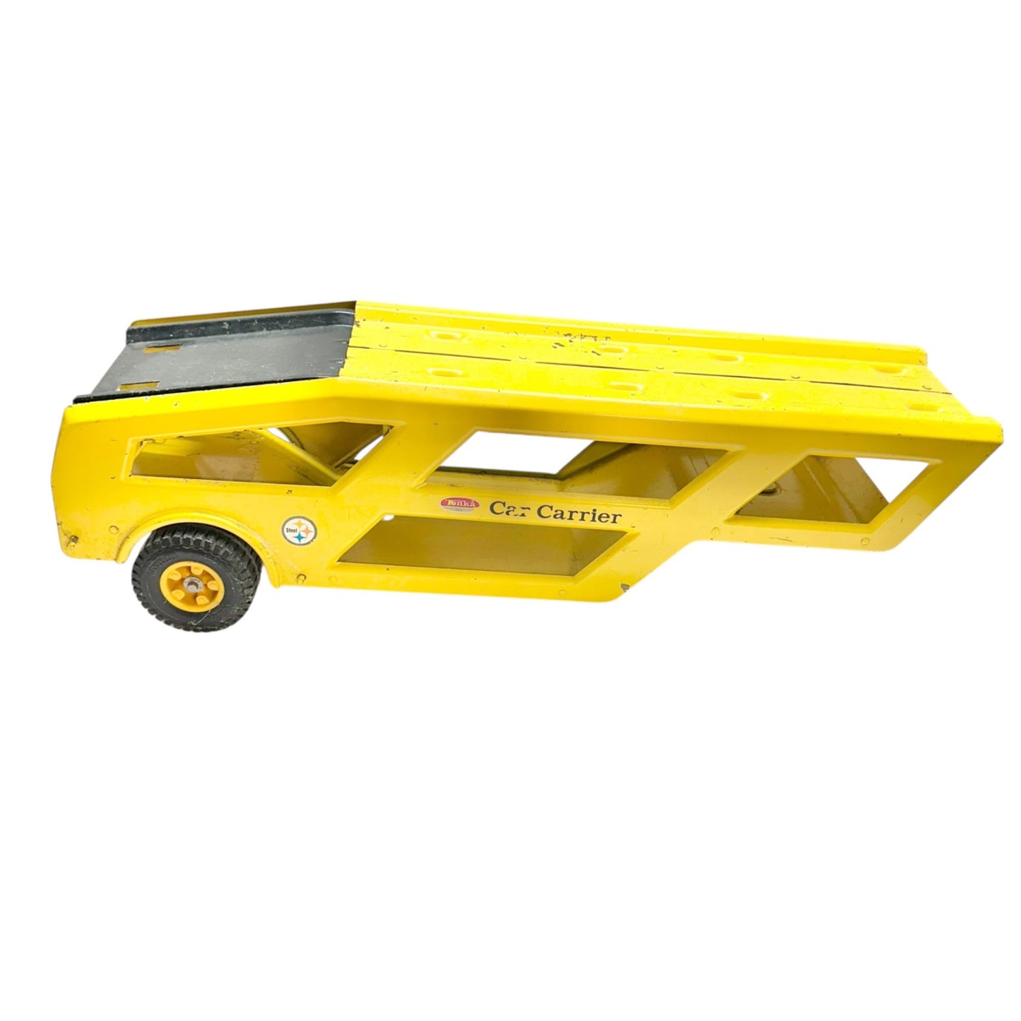 Vintage 1970s Tonka Yellow Metal Car Carrier Truck Toy 2pcs Working Parts