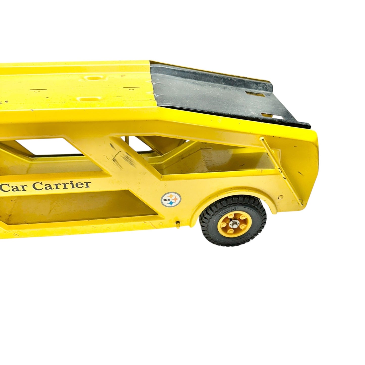 Vintage 1970s Tonka Yellow Metal Car Carrier Truck Toy 2pcs Working Parts