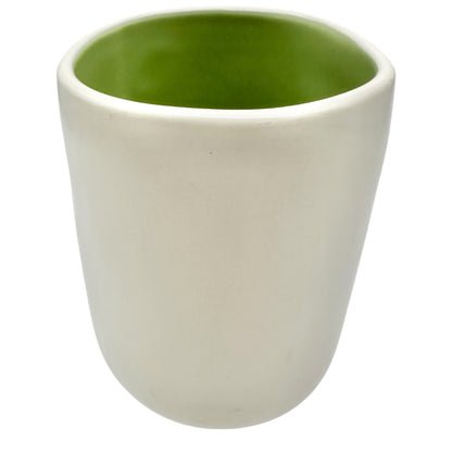 Rae Dunn 20 oz Mug SWEATER WEATHER White Ceramic Black Letters with Green Inside