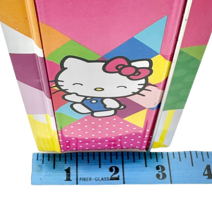 Hello Kitty Metal Lunch Box With Pink Handle Colorful Design Kid Collectible