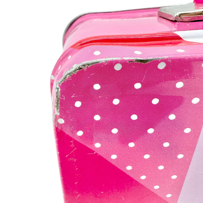 Hello Kitty Metal Lunch Box With Pink Handle Colorful Design Kid Collectible