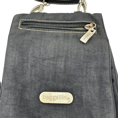Baggallini Crossbody Purse Black With Multiple Pockets Adjustable Strap Compact
