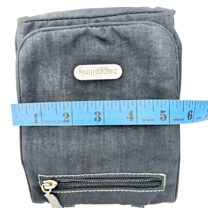 Baggallini Crossbody Purse Black With Multiple Pockets Adjustable Strap Compact