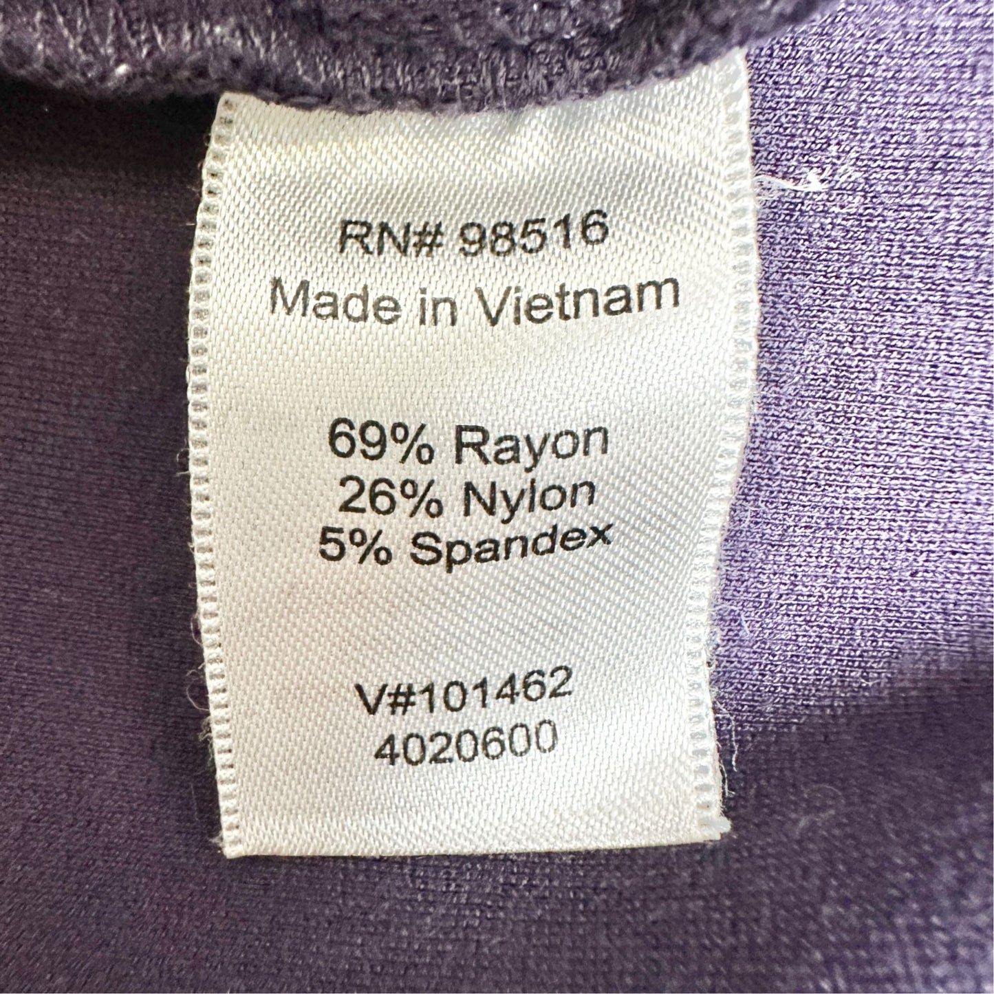 Coldwater Creek Classic Fit Stretch Pants Womens 2X 20-22 Purple Rayon Blend