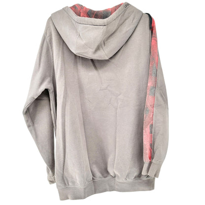 Legendary Whitetails Gray Hoodie Mens Medium Red Buck Design Plaid Accent Pocket