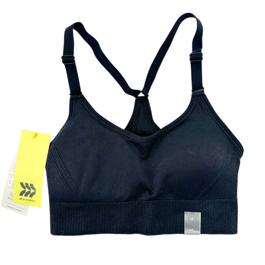 All In Motion Sports Bra Womens M Black Support Seamless Adjustable Straps NWT