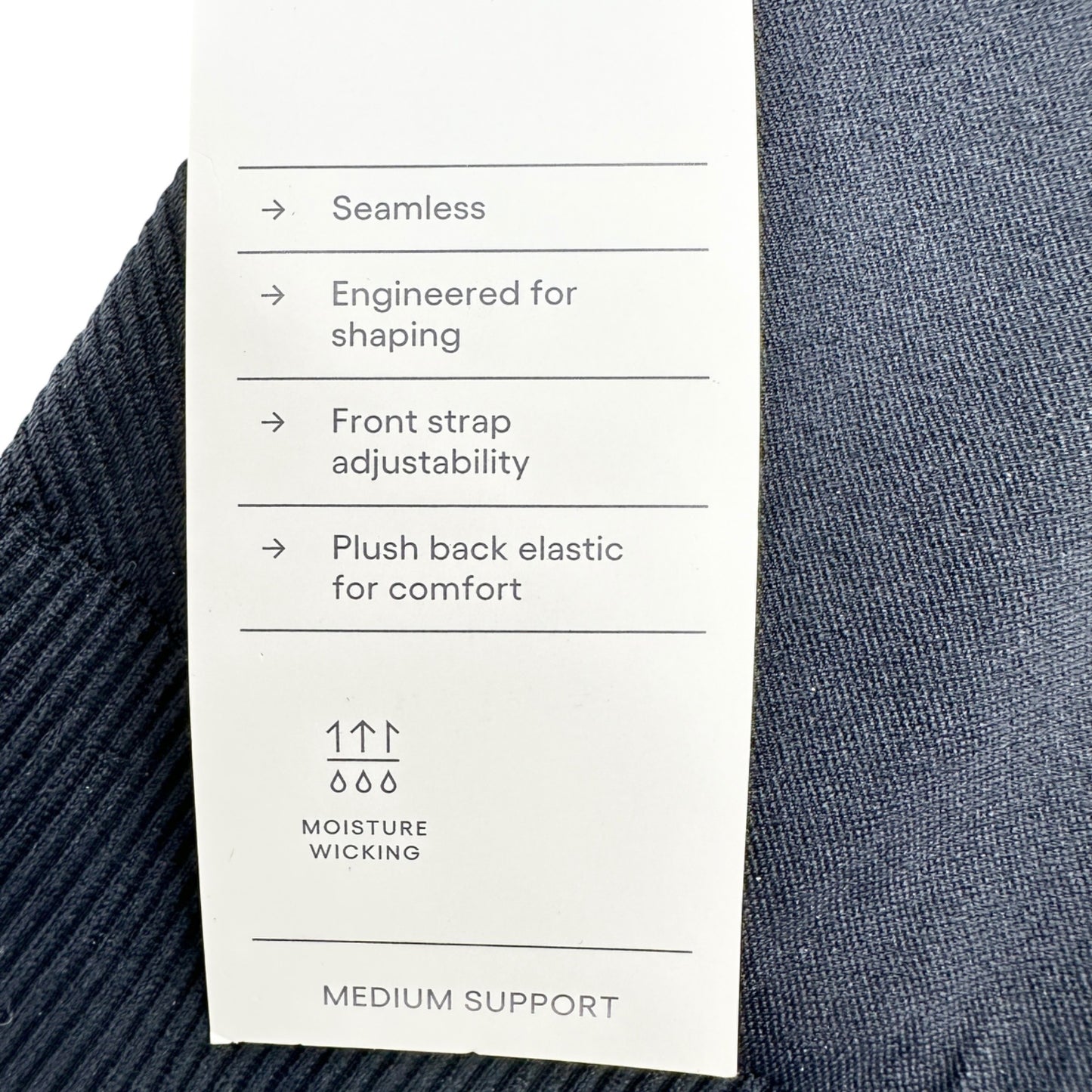 All In Motion Sports Bra Womens M Black Support Seamless Adjustable Straps NWT