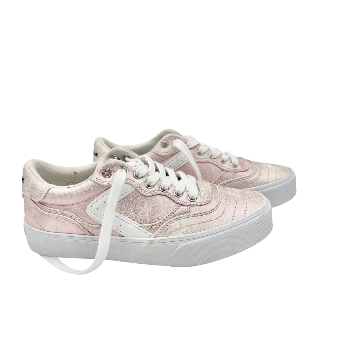 Airwalk Harley Sneakers Womens 6M Pink Metallic Lace Up Casual Shoes Durable