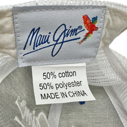 Maui Jim Blue Mesh Trucker Hat Embroidered Logo Hawaii Outline Design Snapback